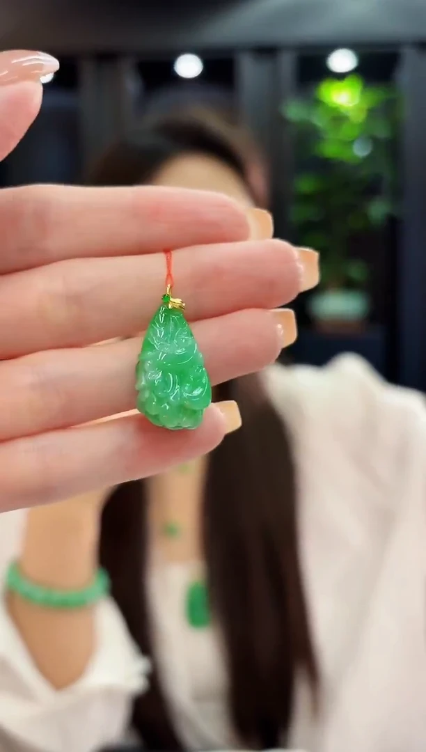 吊坠(不含链)18K金镶嵌翡翠 缅料A货/支持复检/一件