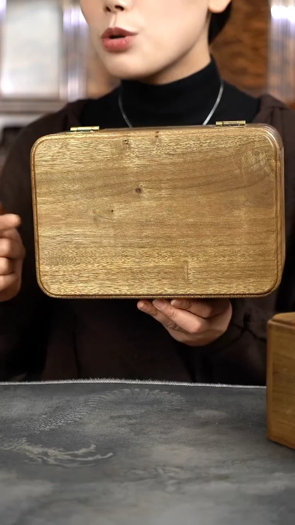 【闪购商品】金丝楠木艺拆房老料精工收纳盒646