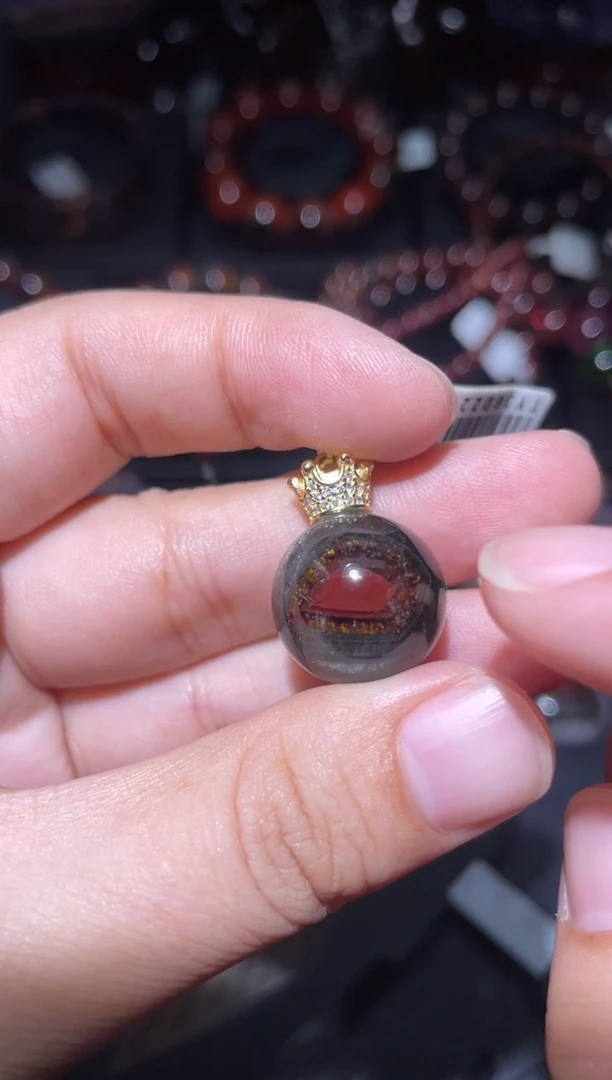 水晶珠宝半成品银S925镶嵌极光16mm