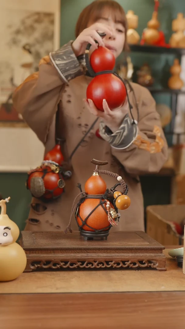 【闪购商品】263号精品天然大漆工艺防渗内胆酒葫芦~