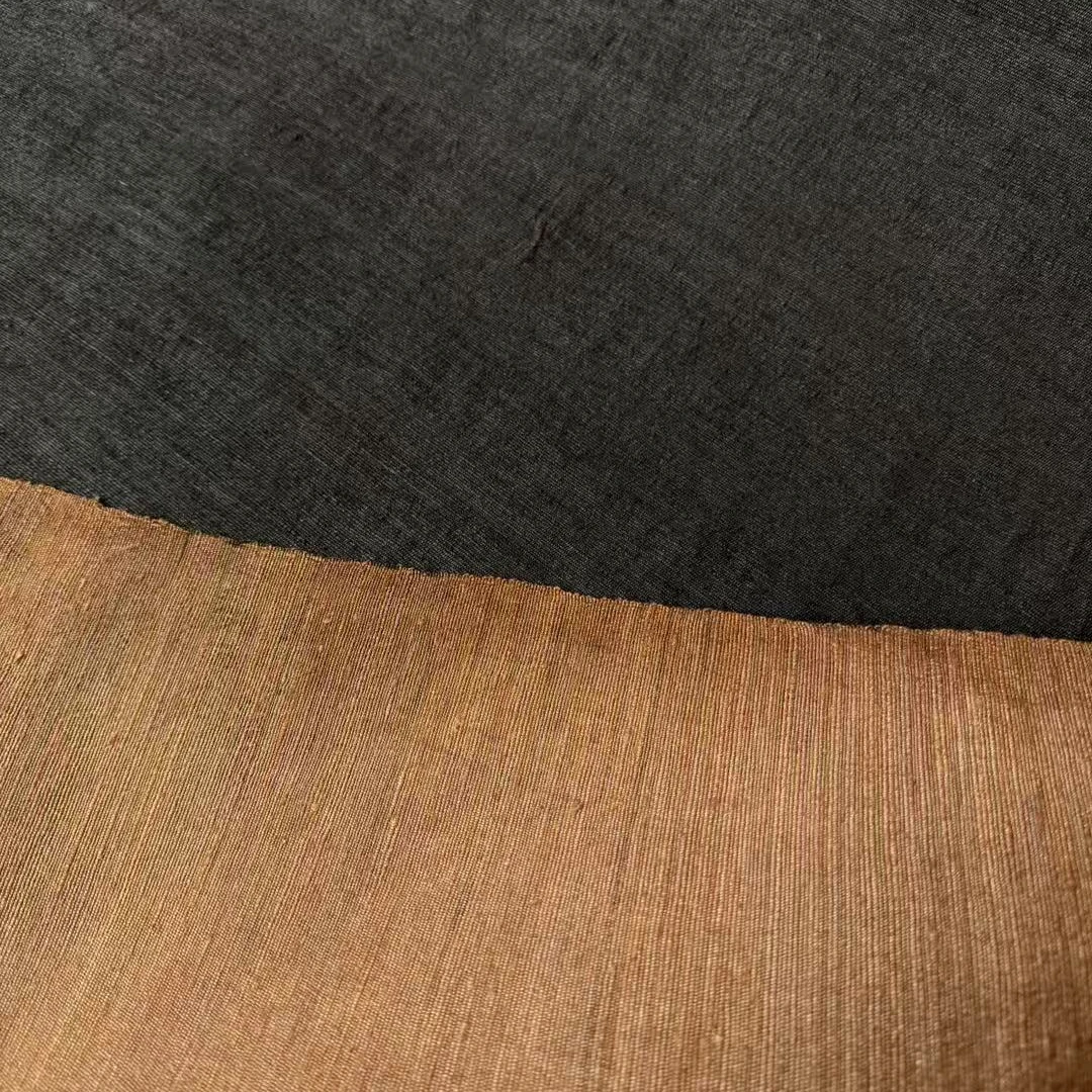 *【莨丝智友】[大条绸] 柞蚕丝 铁木机织 宽幅香云纱 0.5米 lxz1151