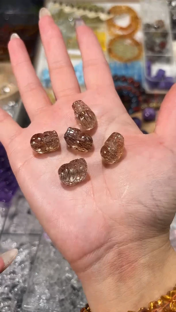 【闪购商品】水晶手串未镶嵌F33黑金超貔貅一个宽卡约11