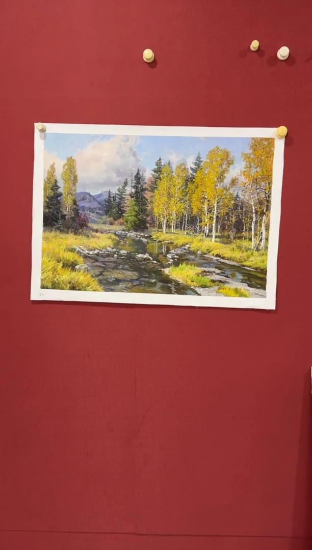 油画【原创·保真·带证书】朝鲜画家纯手绘油画作品--顺丰包邮--