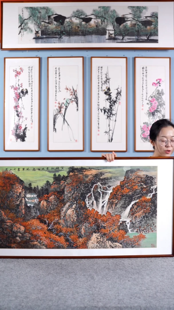 【闪购商品】国画张现军《金秋红叶/鸿运当头》122*62