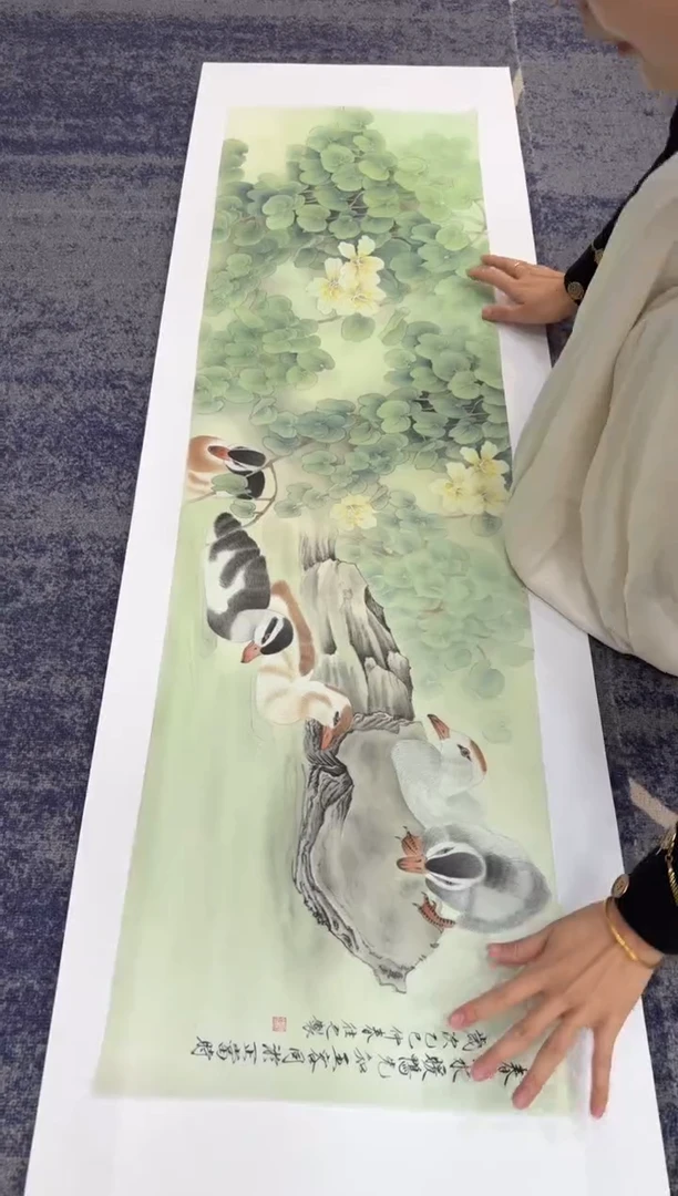 国画国画山水花鸟纯手绘