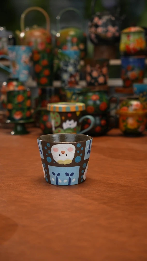 紫砂油画手绘釉下彩