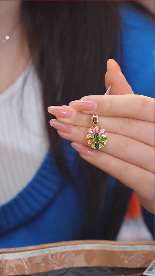 【闪购商品】碧玺吊坠不含链未镶嵌多样性发 @@W9710