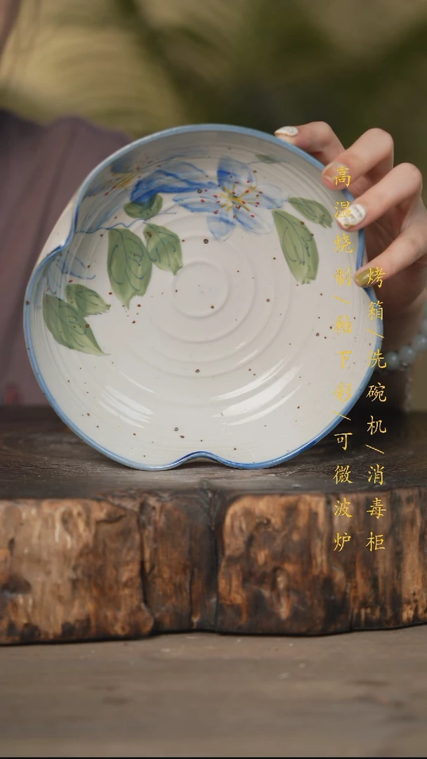 瓷片景德镇高温釉下彩可微波烤箱洗碗机