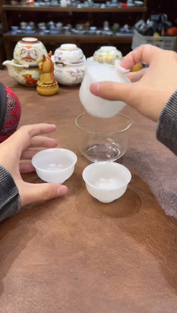 真的很便宜会开片的旅行茶具