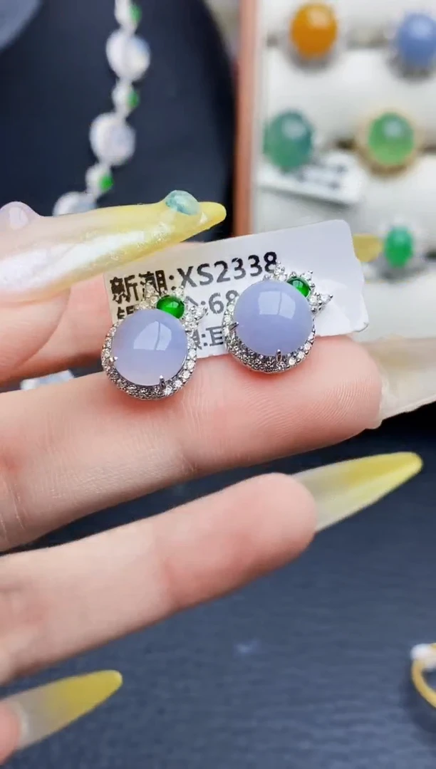 银S925镶嵌戒指翡翠6074