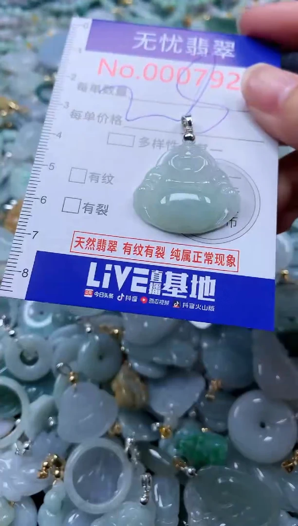 翡翠未镶嵌吊坠(不含链)7921