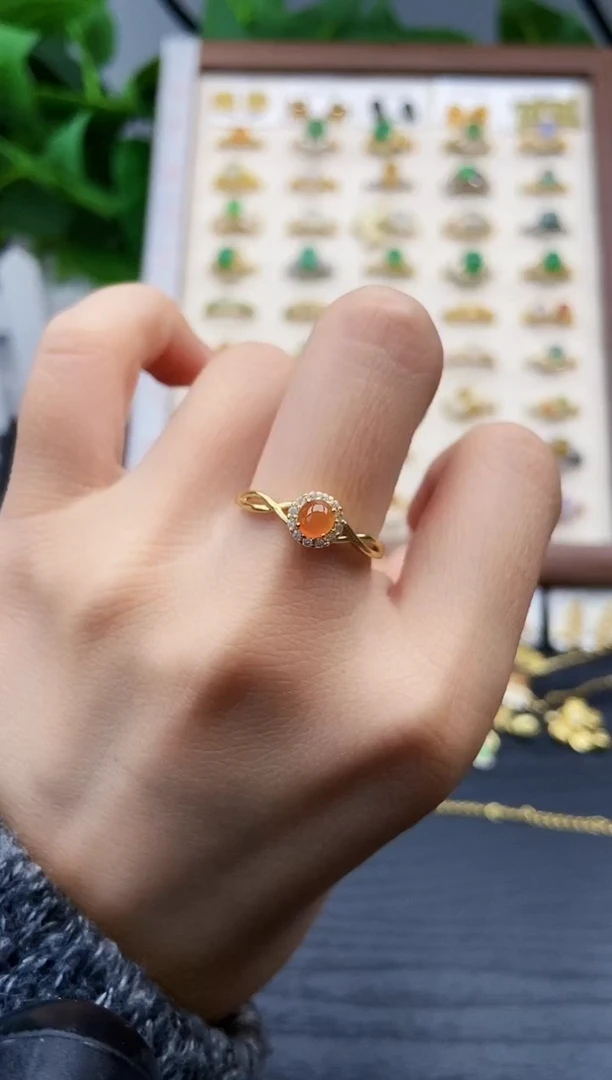 银S925镶嵌戒指翡翠12