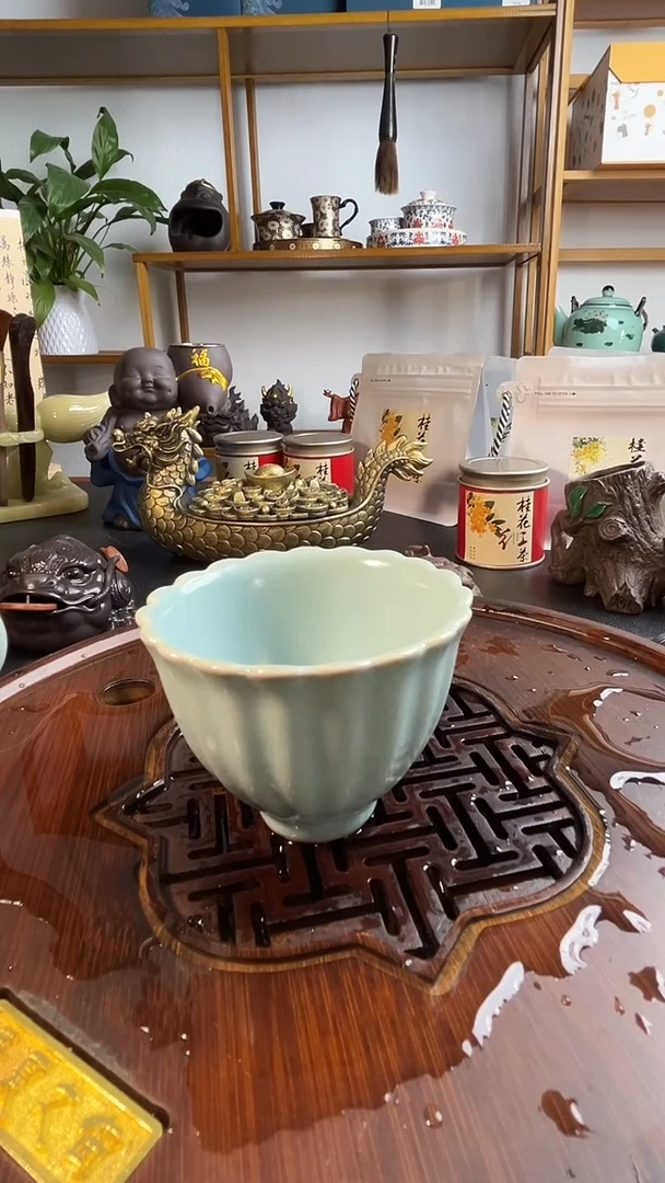 天青汝窑花口杯新号开播福利品