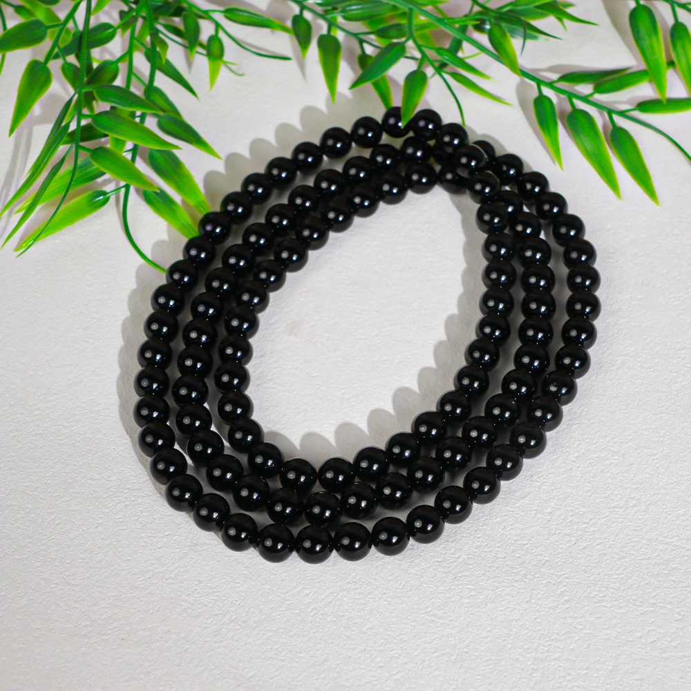 黑玛瑙纯色长链108颗-多样性发其一-MN359-108