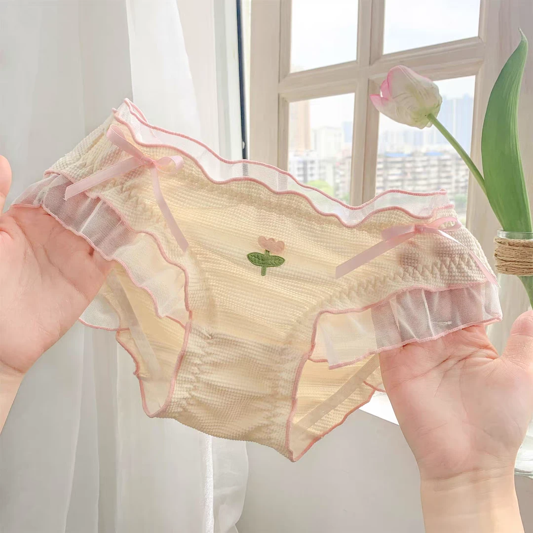 郁金香2025新款蕾丝内裤女日系甜美纯欲性感薄款透气舒适三角裤女