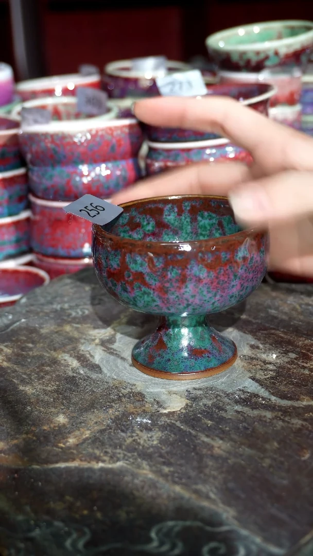 摆件陶精品窑变钧瓷茶器
