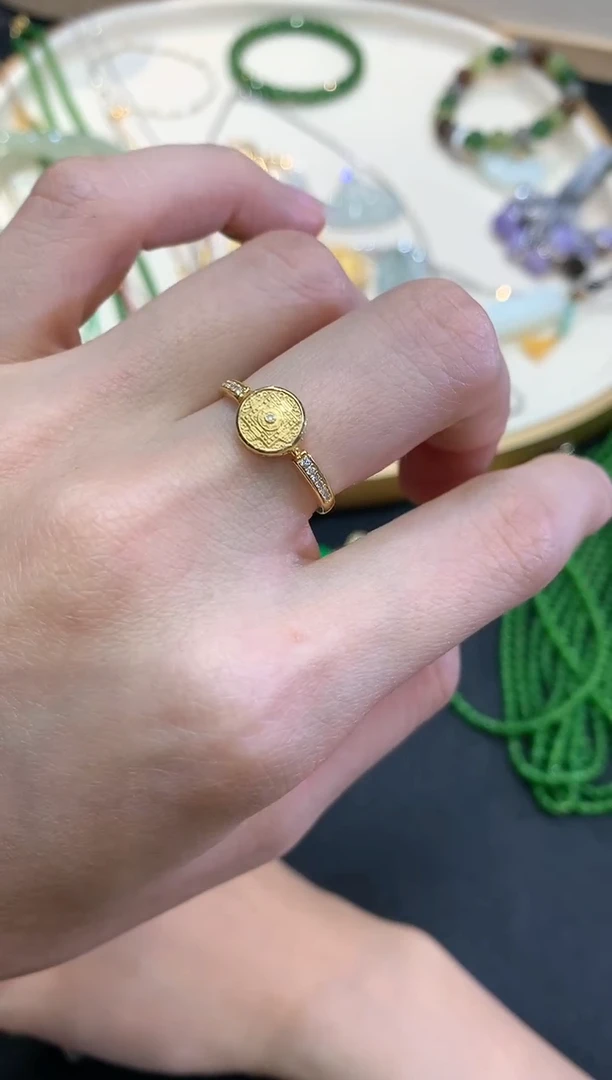 18K金戒指/指环W684|2100