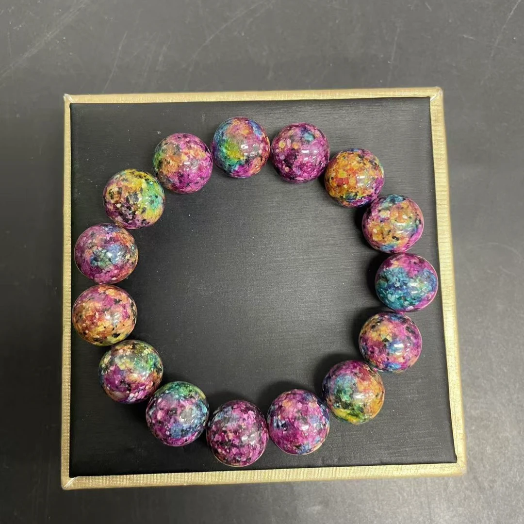 【小杰推荐】七彩多色花魂圆珠手链（多样性发其一）3596