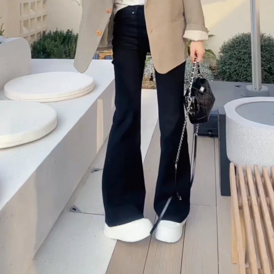 YX六NZK202503022新款牛仔喇叭裤时尚百搭微喇气质