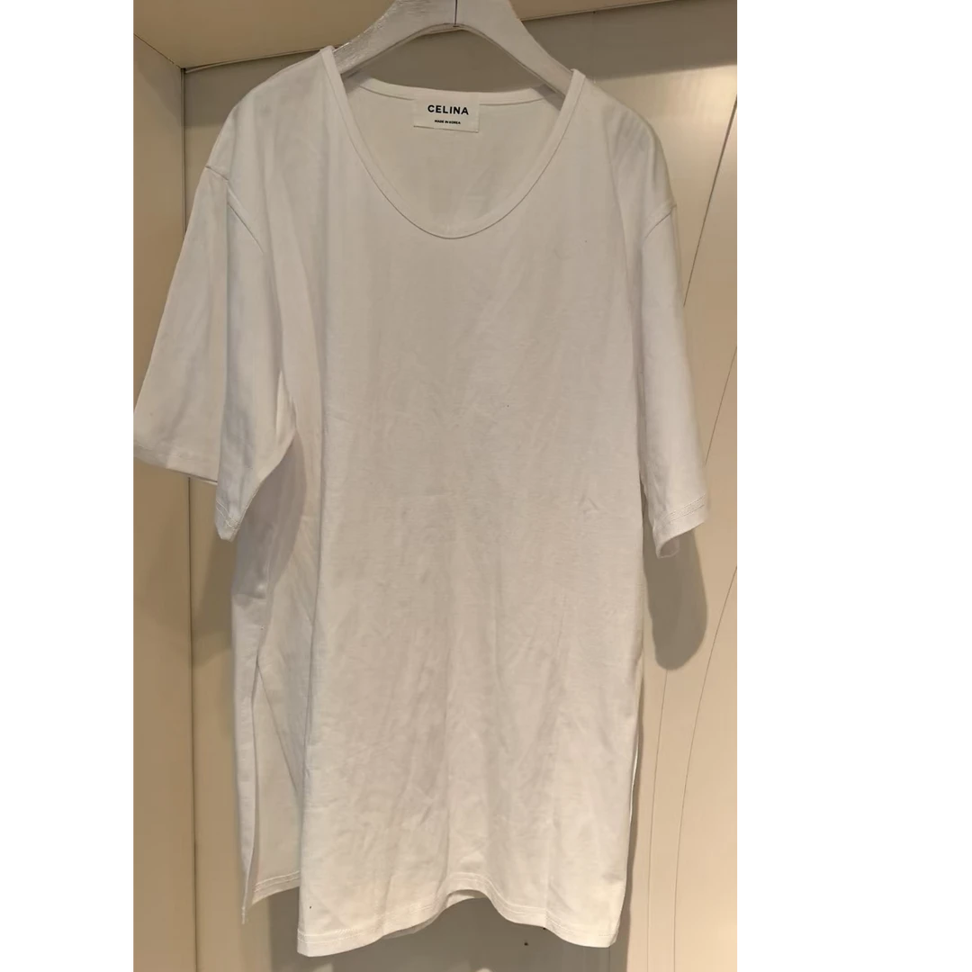 YT推荐 简约两边开叉V领T恤