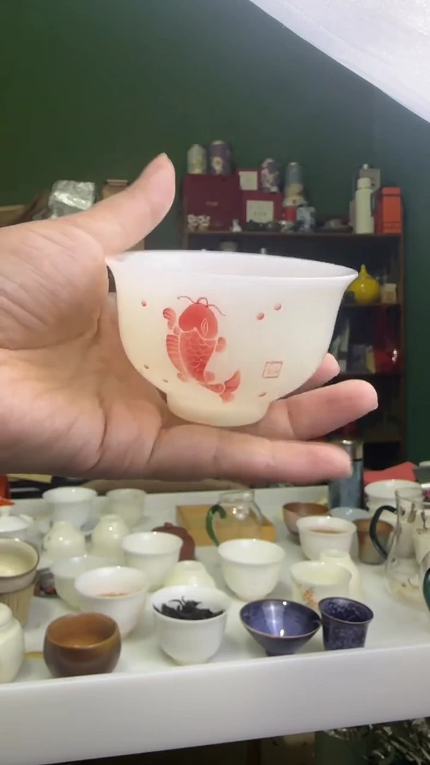 彩选单品锦鲤压手杯微瑕