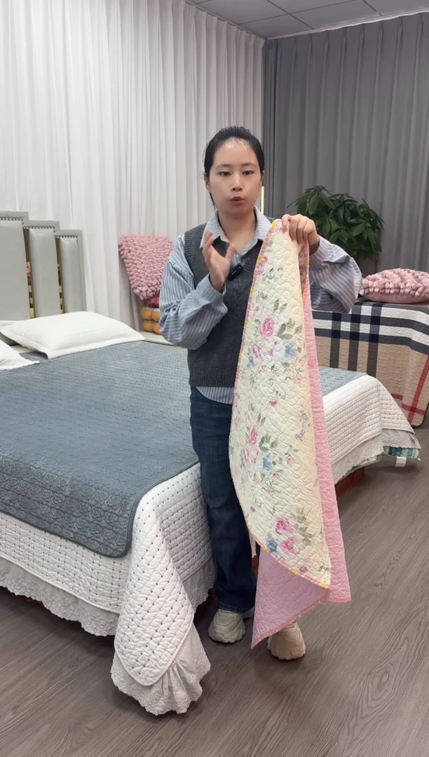 棉福利垫子玫瑰花开70*100