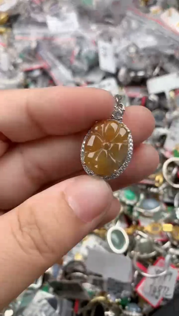 银S925镶嵌戒指翡翠999    2