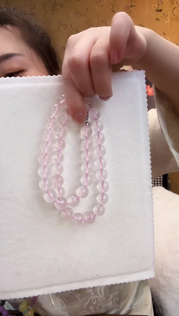 【闪购商品】水晶颈饰未镶嵌粉水晶项链12M