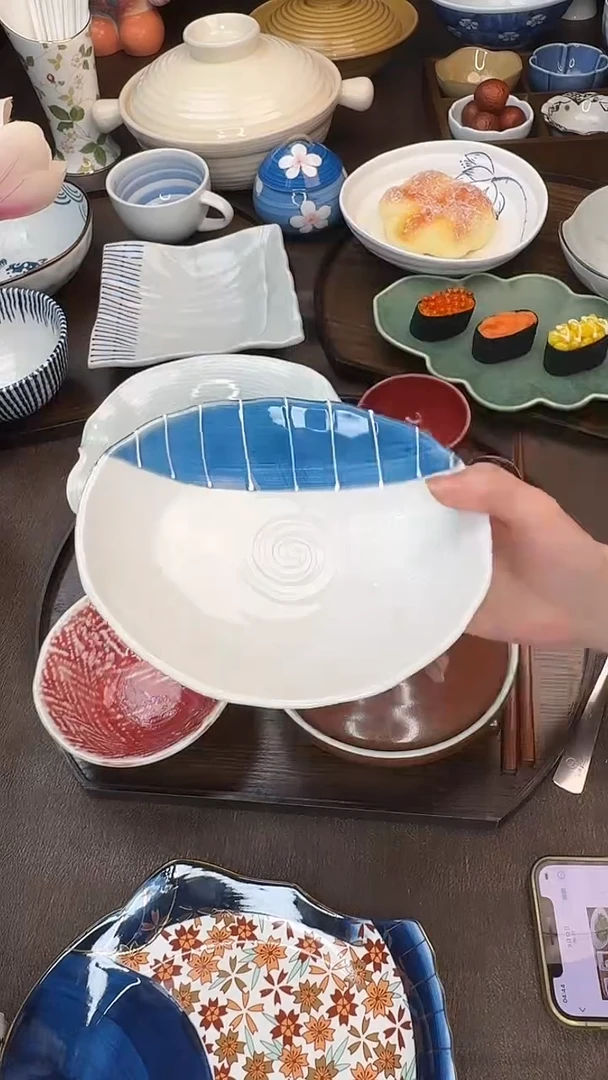 瓷（景蓝）上蓝贝壳盘