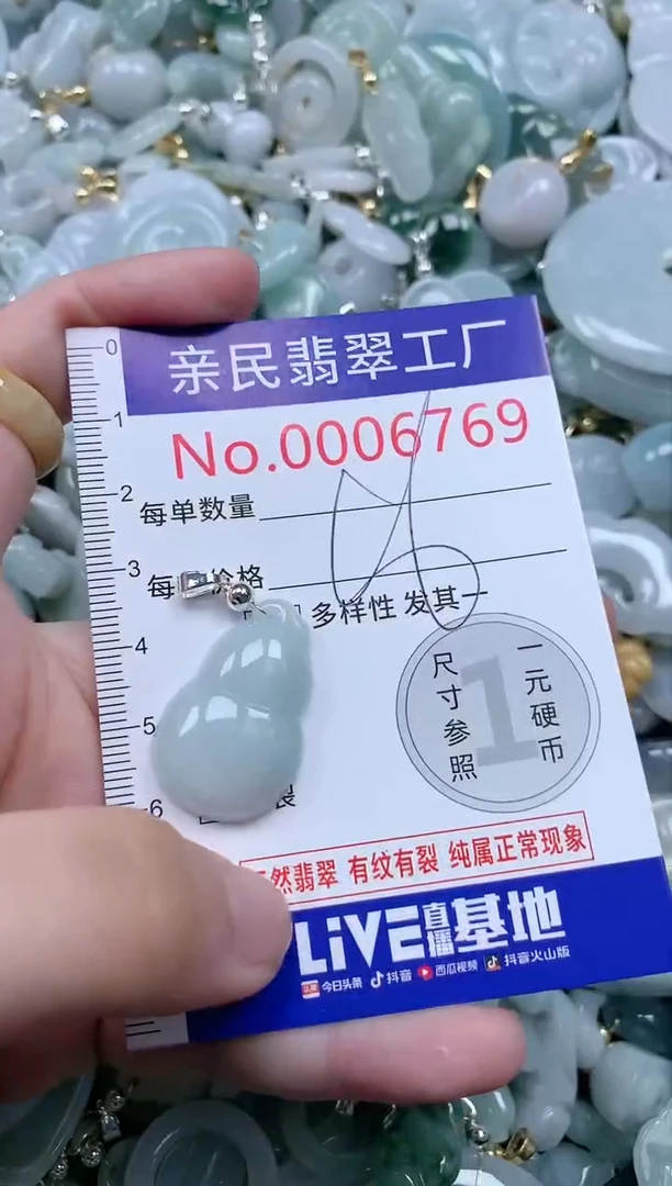 翡翠未镶嵌吊坠(不含链)6769
