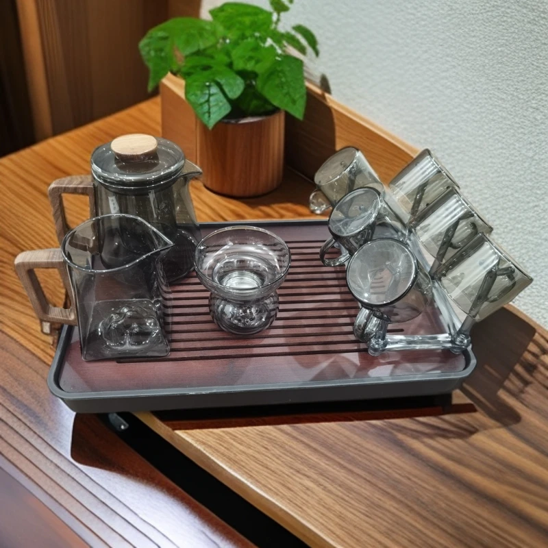 高硼硅玻璃观山大容量茶色透明耐热茶壶过滤茶杯玻璃茶水分离套装