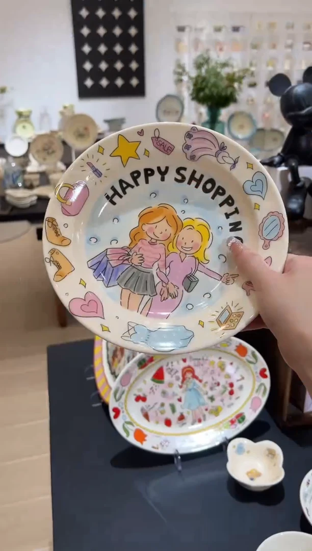 陶瓷女孩系列盘子按图片