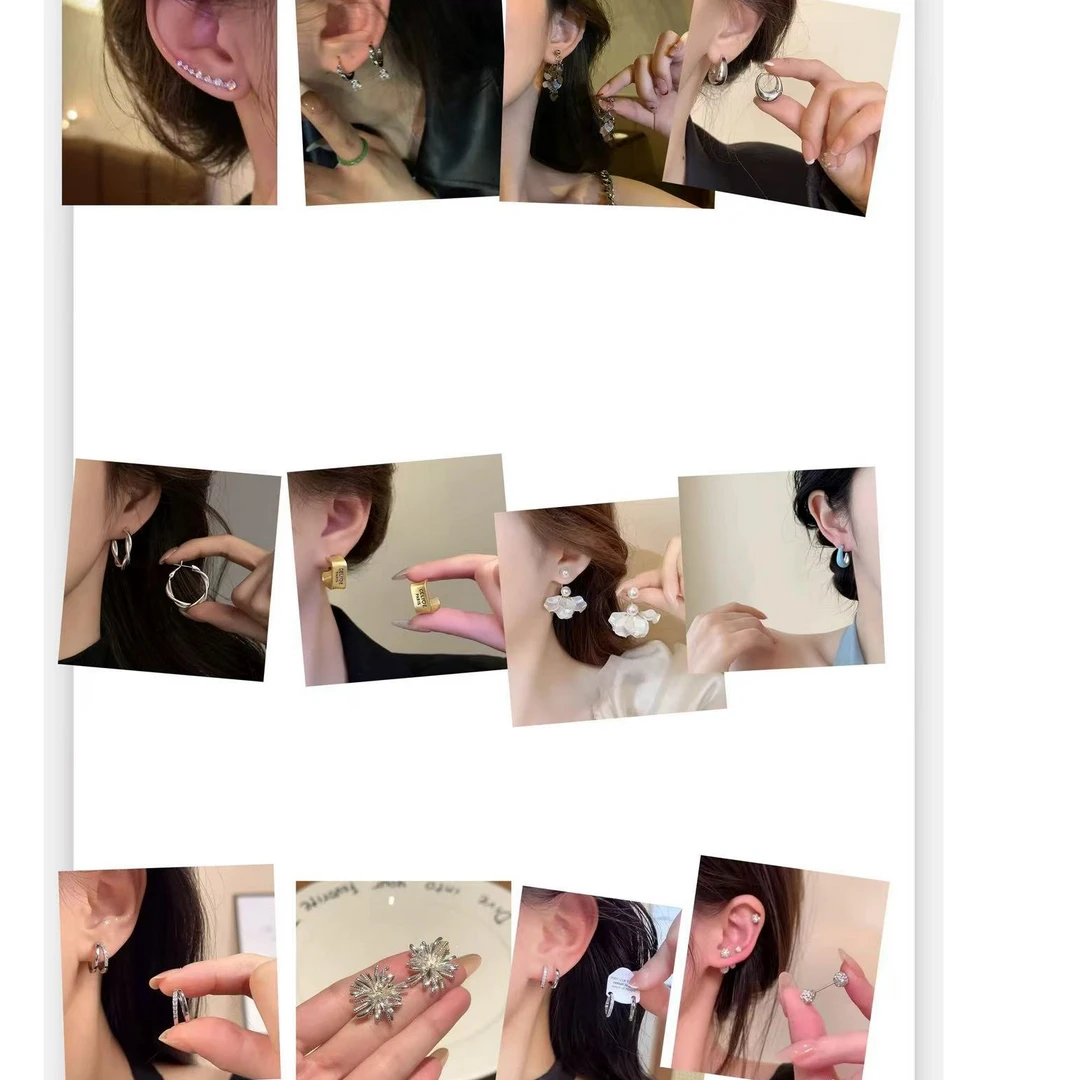 铜合金耳饰 【1~50】拍直播间专属链接春日限定耳饰ins耳环小众耳钉