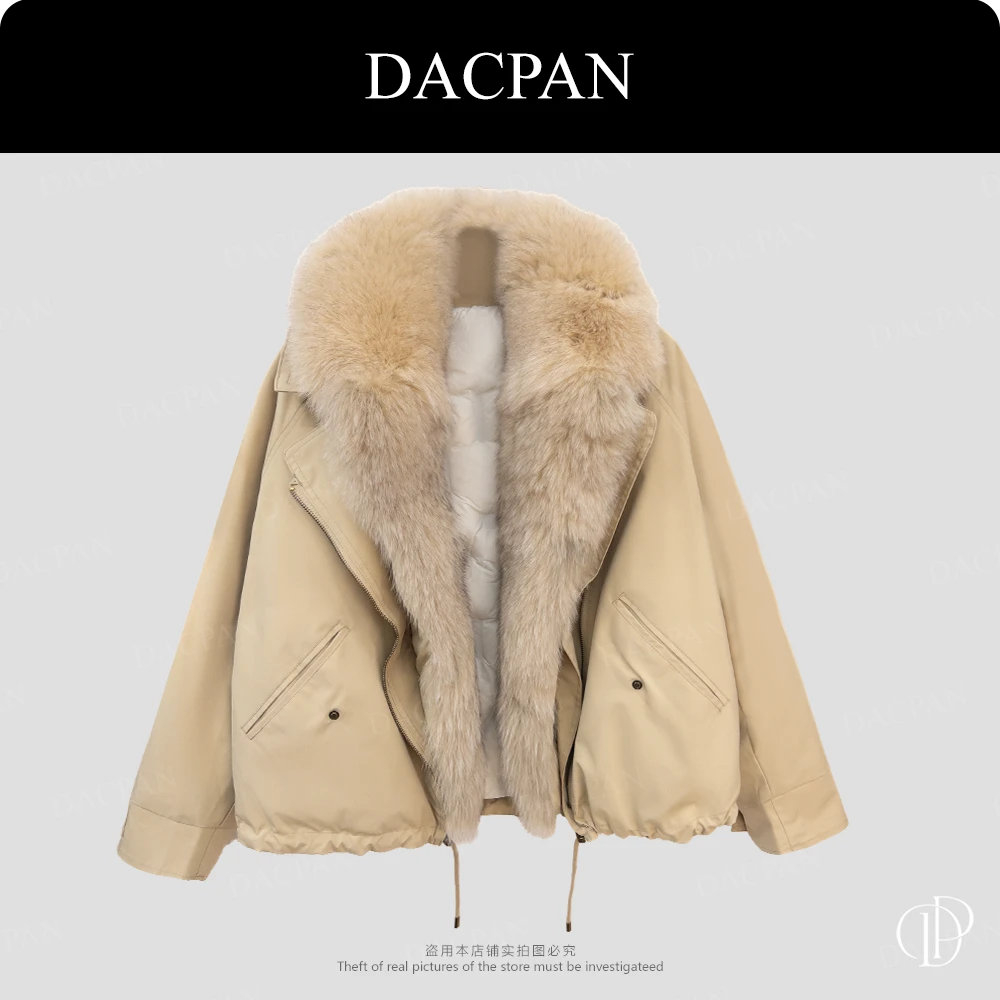 DACPAN-“豪门女主”可拆卸狐狸毛毛领 羽绒外套  2025/盼·PP 9108