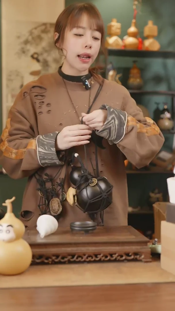 【闪购商品】323号精品天然大漆工艺防渗内胆酒葫芦~