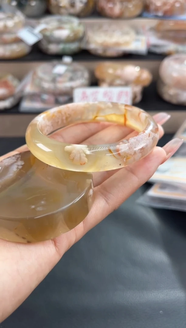 未镶嵌手镯石英质玉56（赠品镯心 不保证完美）