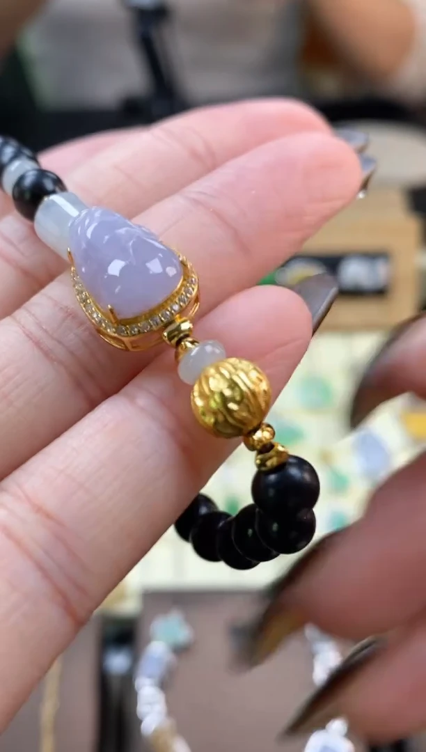 颈饰银S925镶嵌翡翠16394