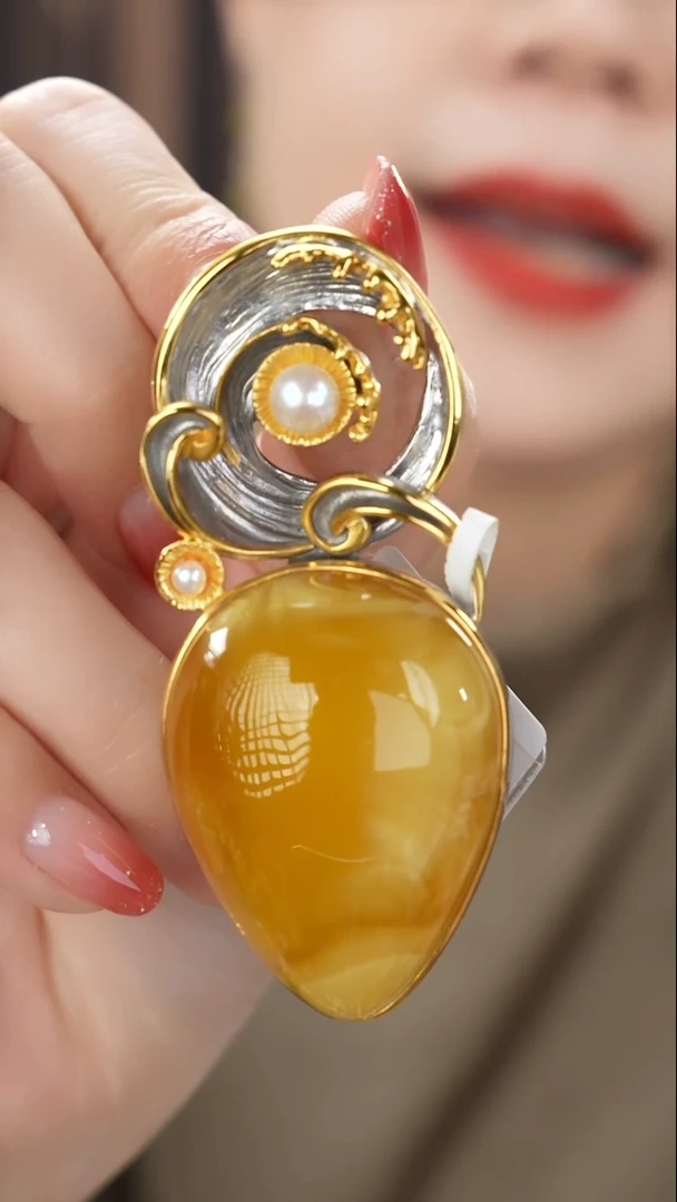 琥珀吊坠(不含链)未镶嵌特色蜜蜡吊坠