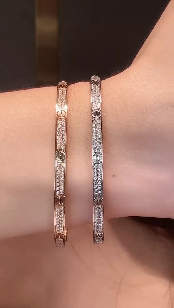 18K金镶嵌手镯钻石满天星手镯