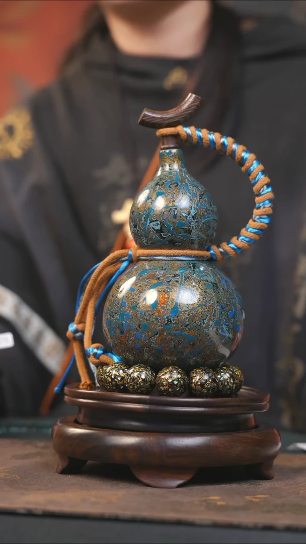【闪购商品】YU215漆艺酒葫芦不包手串及旋转底座