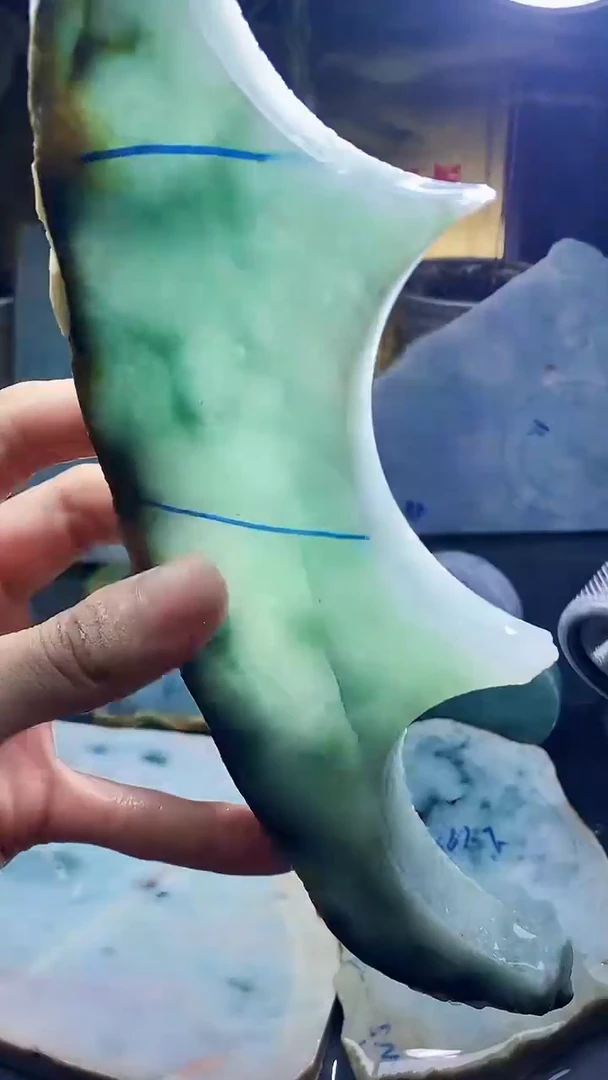 未镶嵌挂件翡翠小雨244