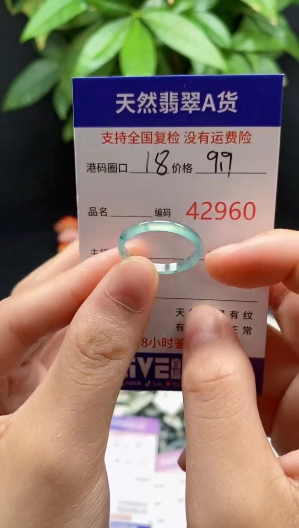 翡翠戒指未镶嵌天然翡翠戒圈2960