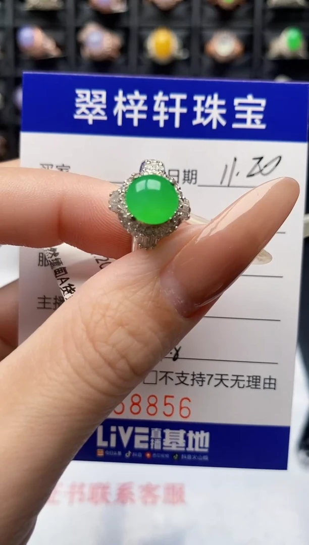 未镶嵌戒指翡翠8856
