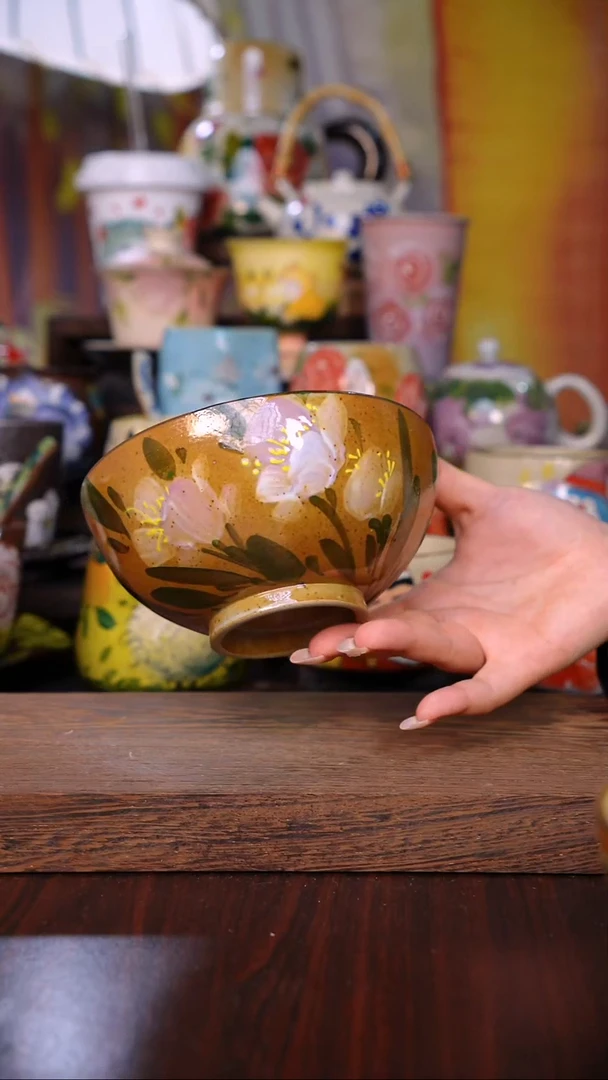 杯子陶泥垚手作 景德镇手工手绘陶瓷器物