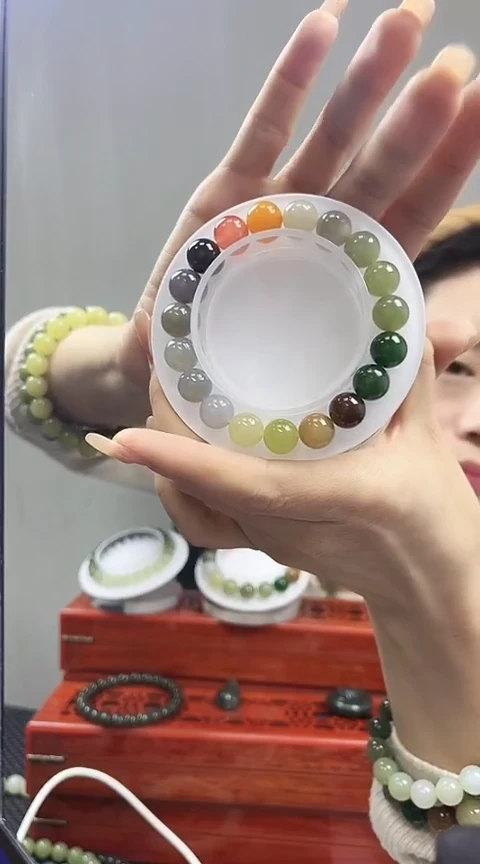 未镶嵌手链和田玉10mm天然和田玉手串百搭时尚（多样性发）拍一发一