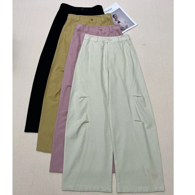 276100收腰阔腿百搭休闲裤