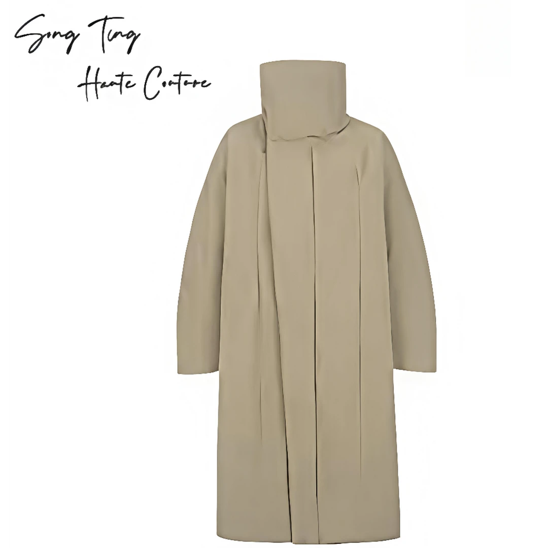 SONG TING 定制横纹风衣面料羽绒服