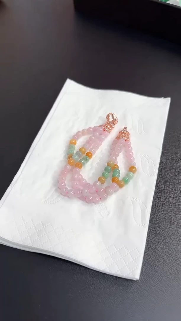 未镶嵌手链翡翠简*?粉色