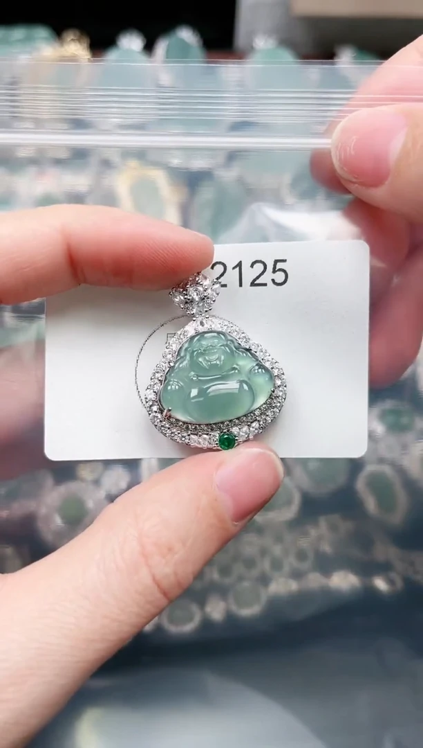 【闪购商品】翡翠颈饰未镶嵌赠皮绳2125