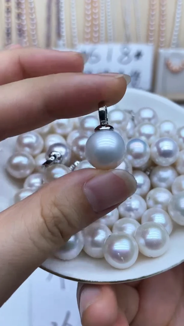 淡水珍珠银S925镶嵌吊坠(不含链)吊坠多样性发其一